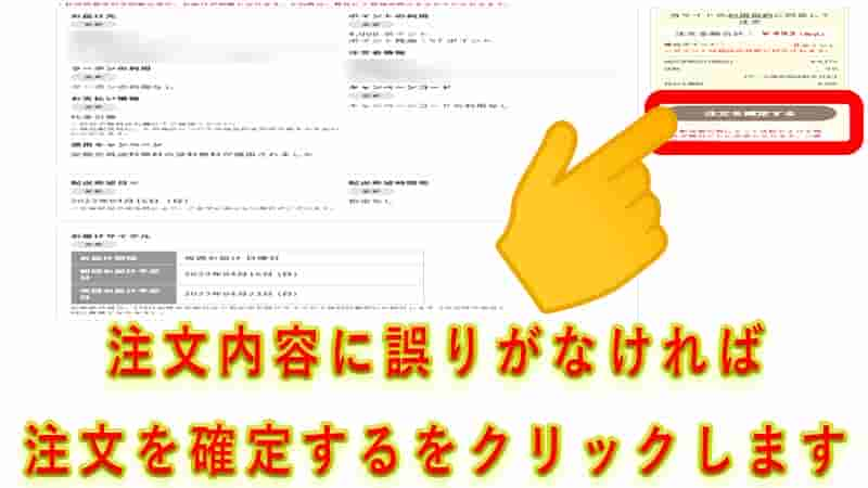 今まで入力した内容が表示されますので、誤りがなければ画面右にある「注文を確定する」をクリックして注文完了となります。